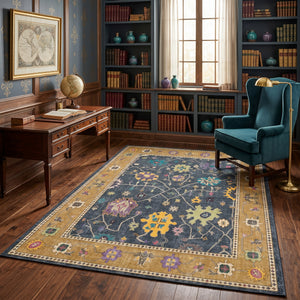 Golden Border Anatolian Rug