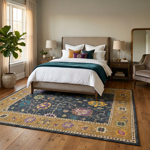 Golden Border Anatolian Rug