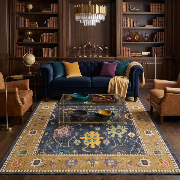 Golden Border Anatolian Rug