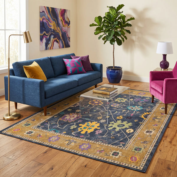 Golden Border Anatolian Rug