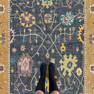 Golden Border Anatolian Rug