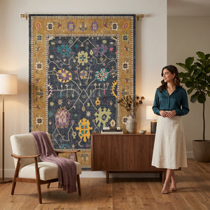 Golden Border Anatolian Rug
