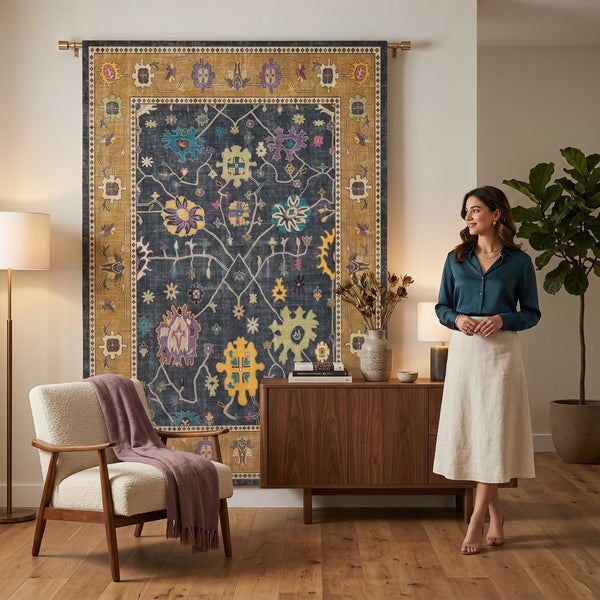 Golden Border Anatolian Rug