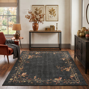 Charcoal Bloom Rug
