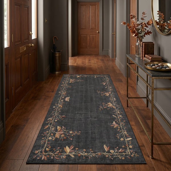 Charcoal Bloom Rug