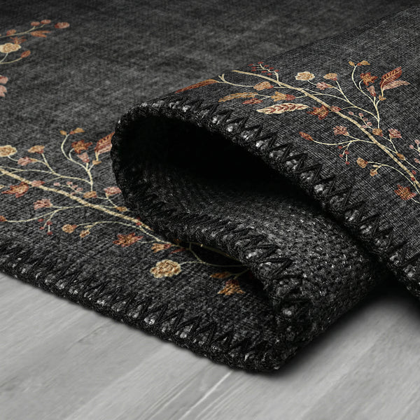 Charcoal Bloom Rug