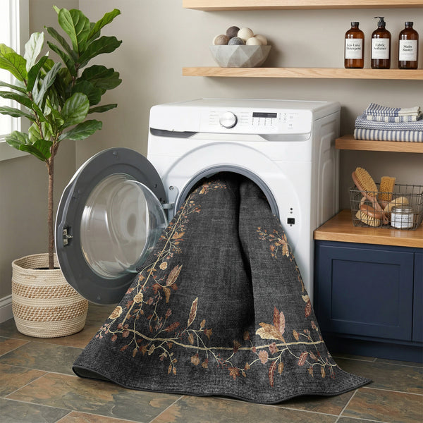 Charcoal Bloom Rug