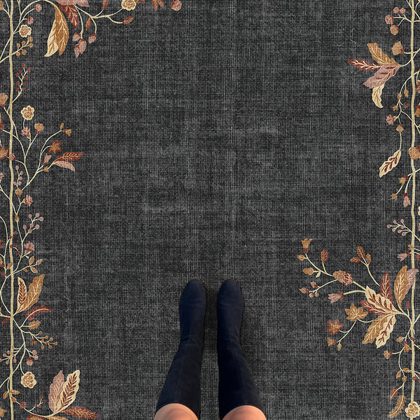 Charcoal Bloom Rug