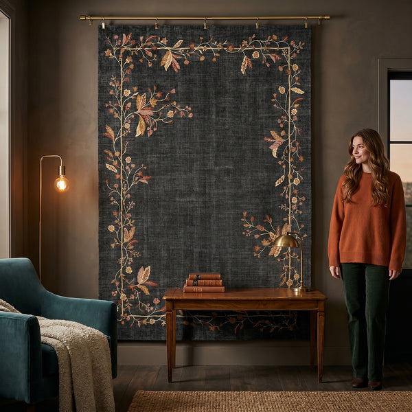 Charcoal Bloom Rug
