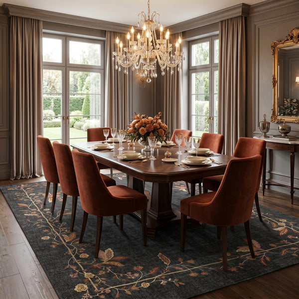 Charcoal Bloom Rug