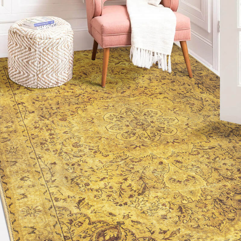 Yellow Medallion Rug