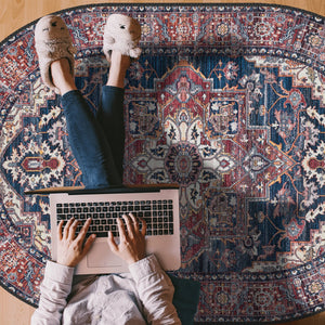 Navy Blue Persian Rug