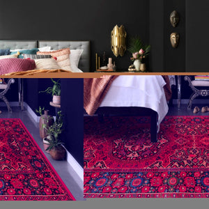 Deep Red Carpet in a bedroom, offering comfort and elegance