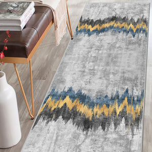 Detailed view of a modern gray carpet showcasing high-quality cotton and refined tones