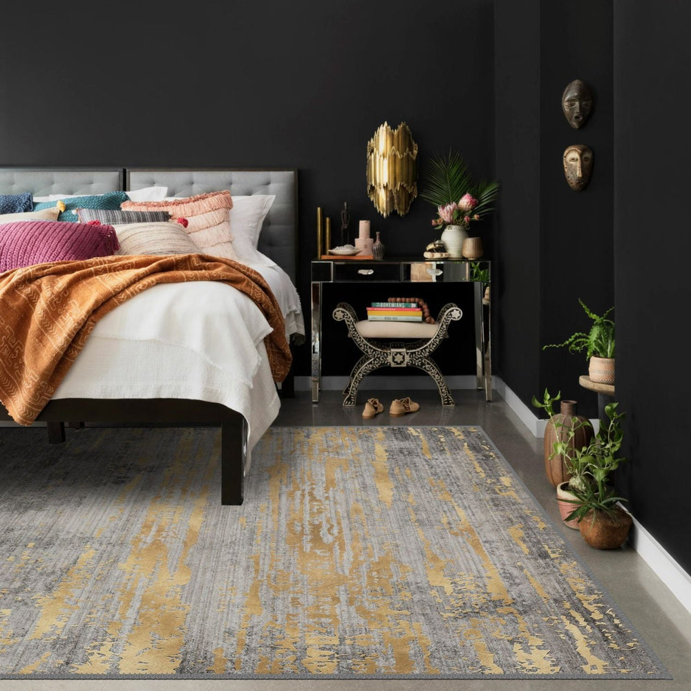 Pet-friendly elegant gray rug crafted for durability in high-traffic areas