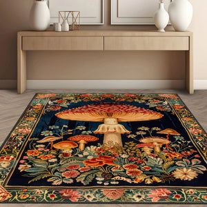 Enchanted Garden Fungi Wool Rug - Exquisite Home Textile
