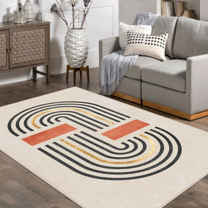 Family-friendly art deco carpet crafted for durability in high-traffic areas