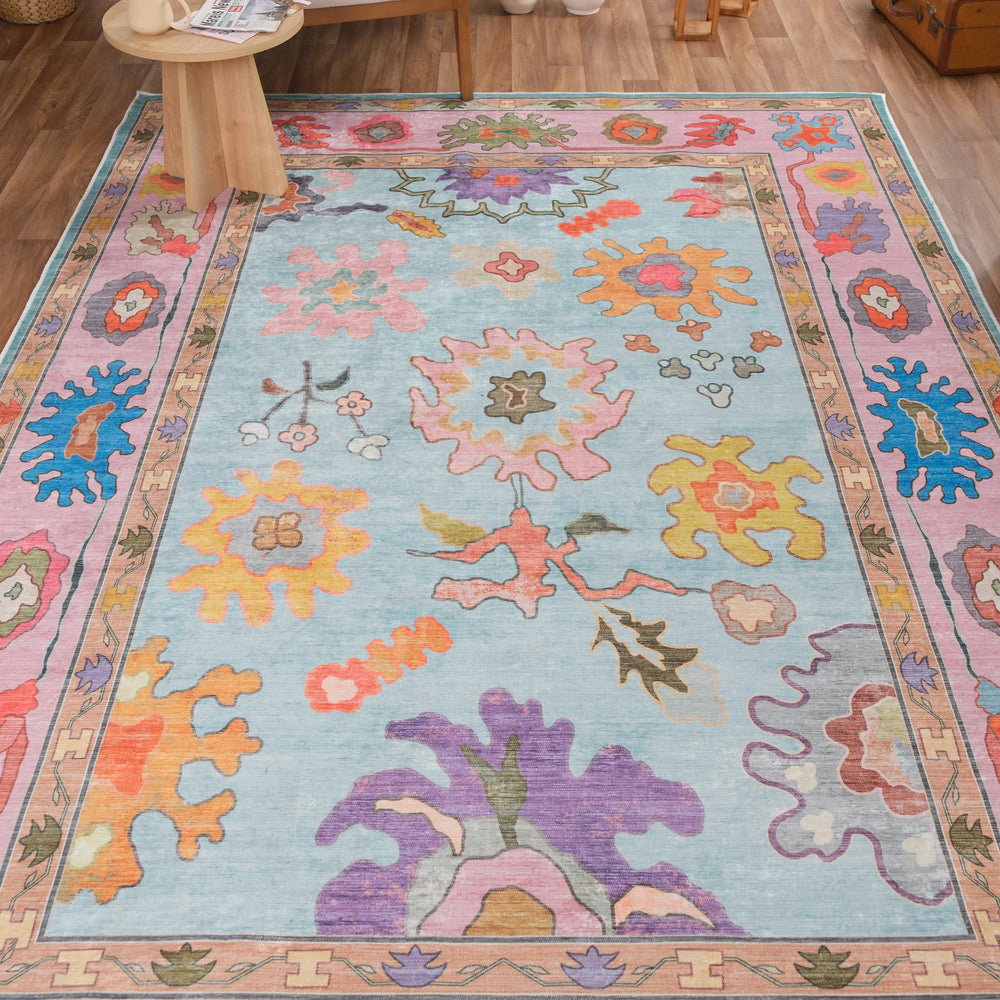 Floral Pink Rug