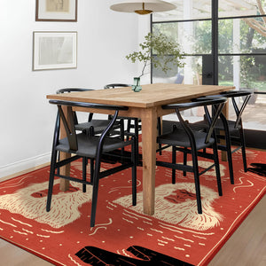 Indigo Macaque Rug