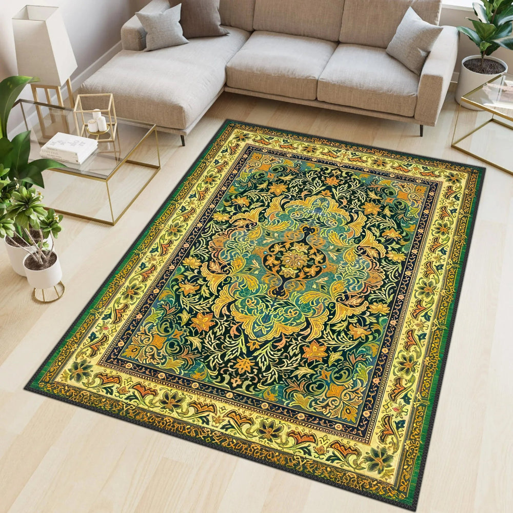 Japanese Tatami Rug displayed in a serene living space