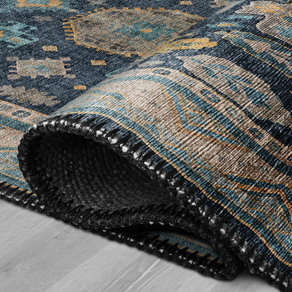Navy Background Heritage Rug – KL 393