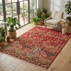 Warm Red Woven Rug