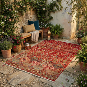 Warm Red Woven Rug