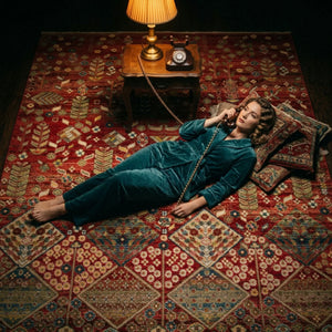 Warm Red Woven Rug