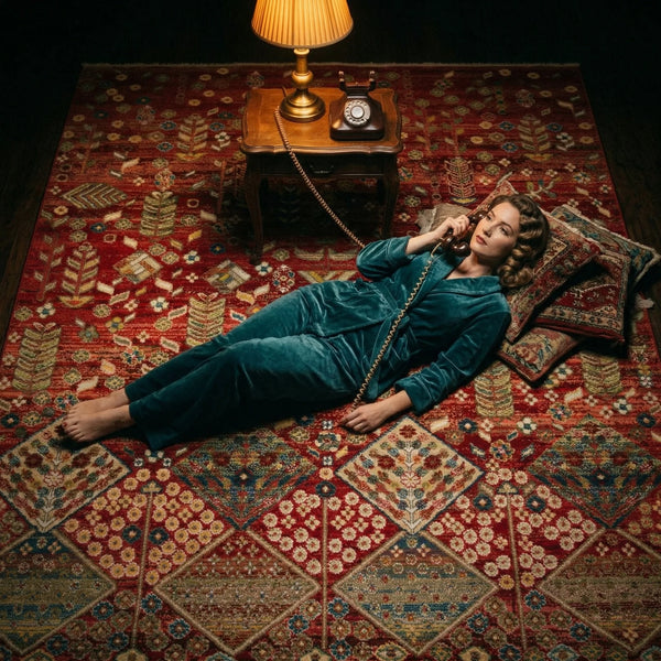 Warm Red Woven Rug