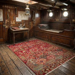 Warm Red Woven Rug