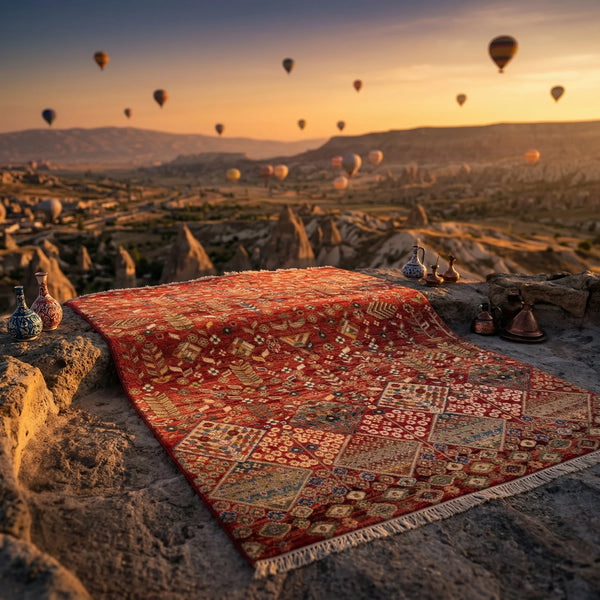 Warm Red Woven Rug