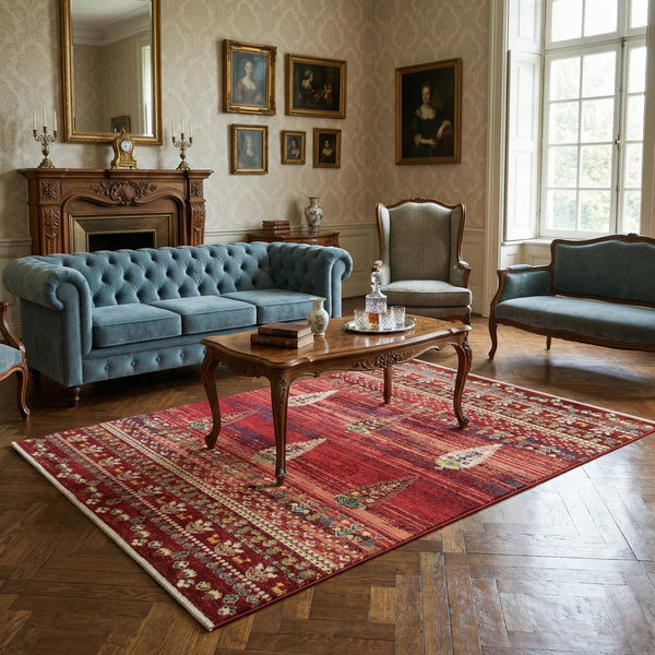 Red Tribal Woven Rug