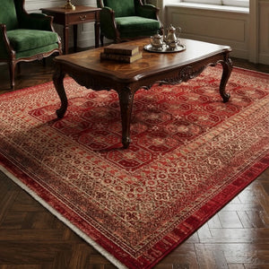 Deep Red Woven Rug