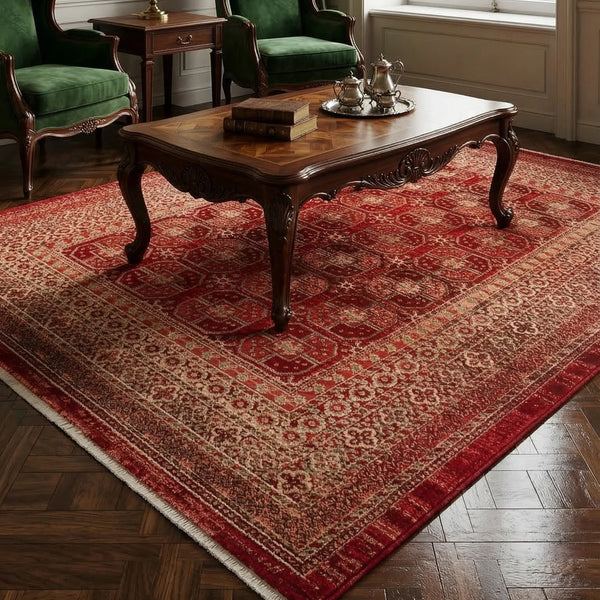 Deep Red Woven Rug
