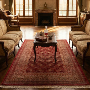 Deep Red Woven Rug