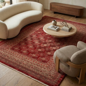 Deep Red Woven Rug