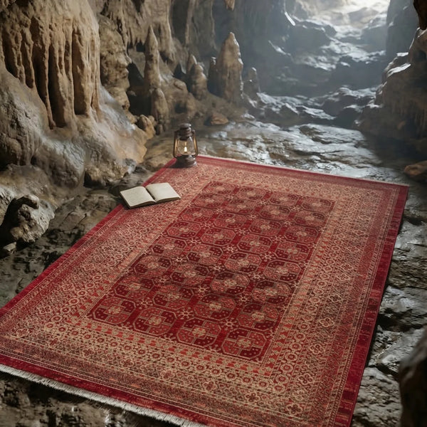 Deep Red Woven Rug
