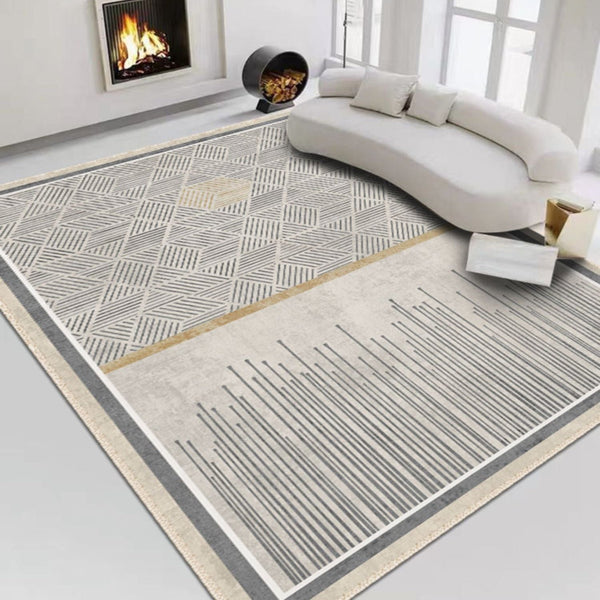 Large modern living room rug in a stylish contemporary living space
