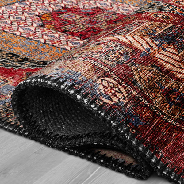 Red Medallion Turkish Rug