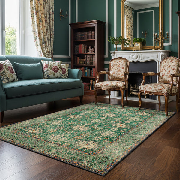 Vintage Emerald Area Rug