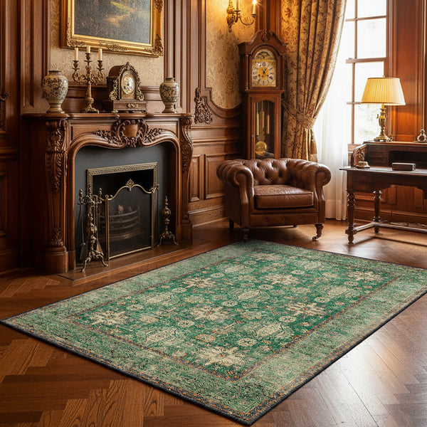 Vintage Emerald Area Rug