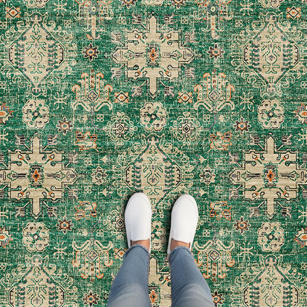 Vintage Emerald Area Rug