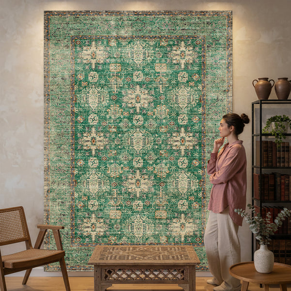 Vintage Emerald Area Rug