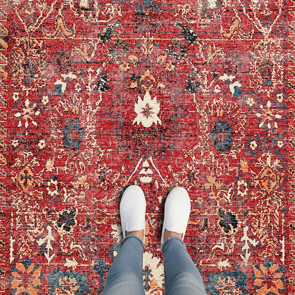Red Vintage Style Rug
