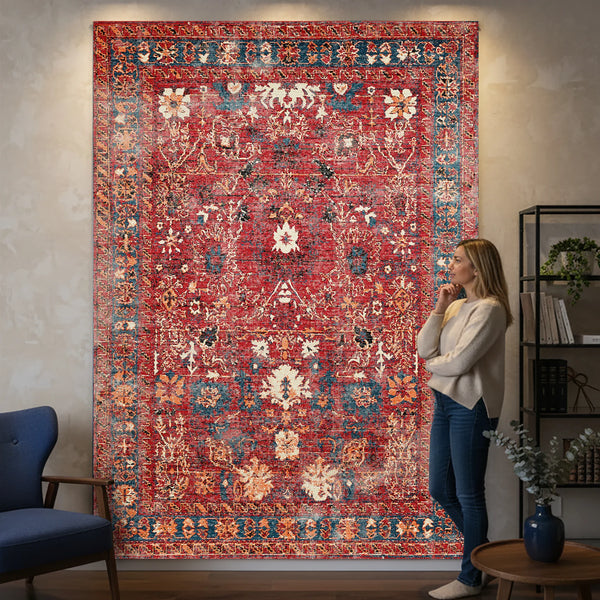 Red Vintage Style Rug