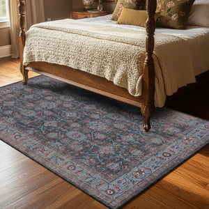 Grey Blue Vintage Style Rug