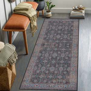 Grey Blue Vintage Style Rug