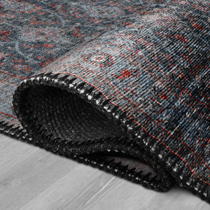 Grey Blue Vintage Style Rug
