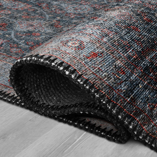 Grey Blue Vintage Style Rug