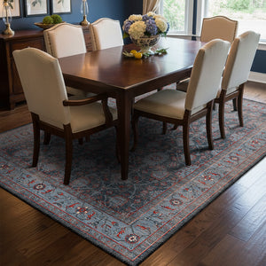Grey Blue Vintage Style Rug